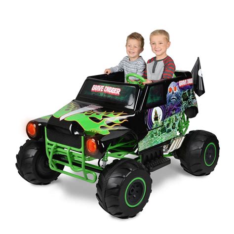 monster jam grave digger mini quad|24v monster truck ride on.